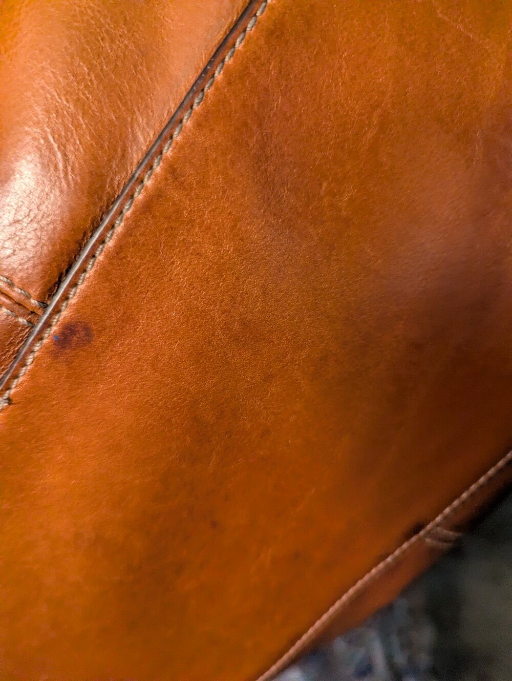 Cole Haan Burgundy Tan Leather Satchel. - Picture 4 of 11